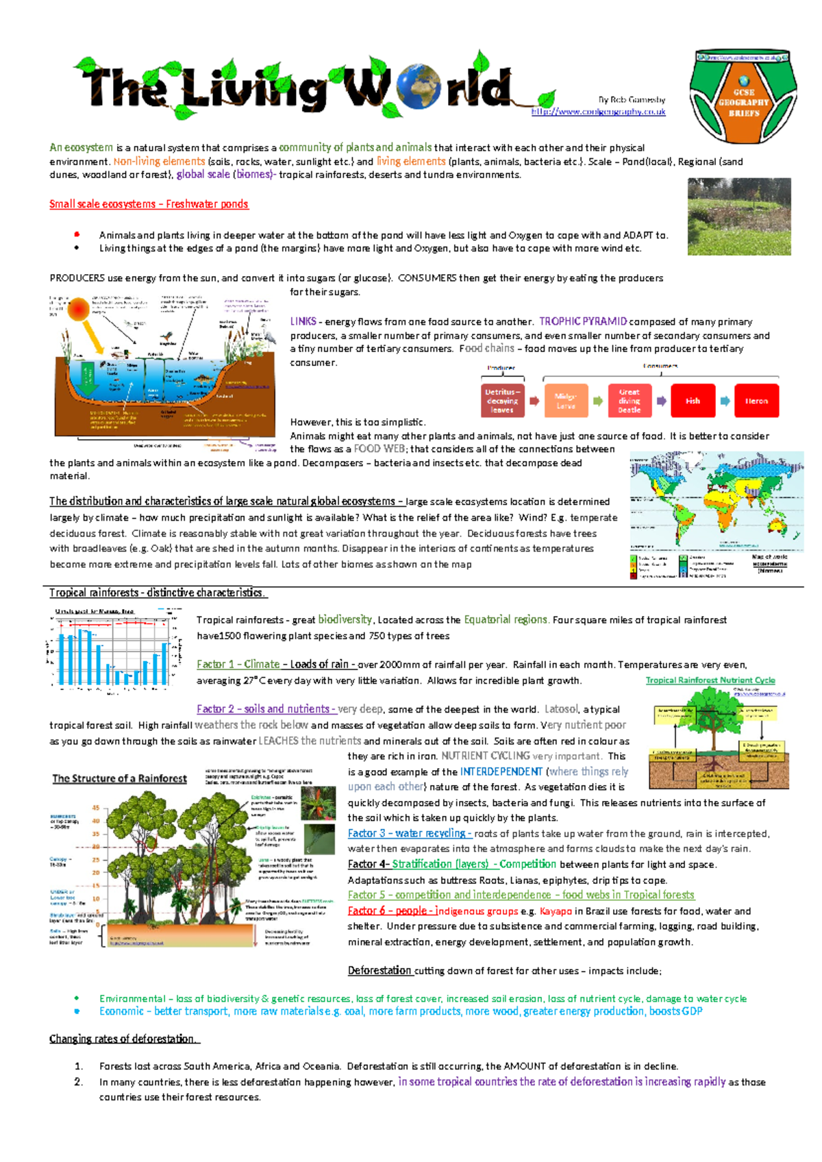 Ecosystems Overview: Structure, Function, and Conservation Notes ...