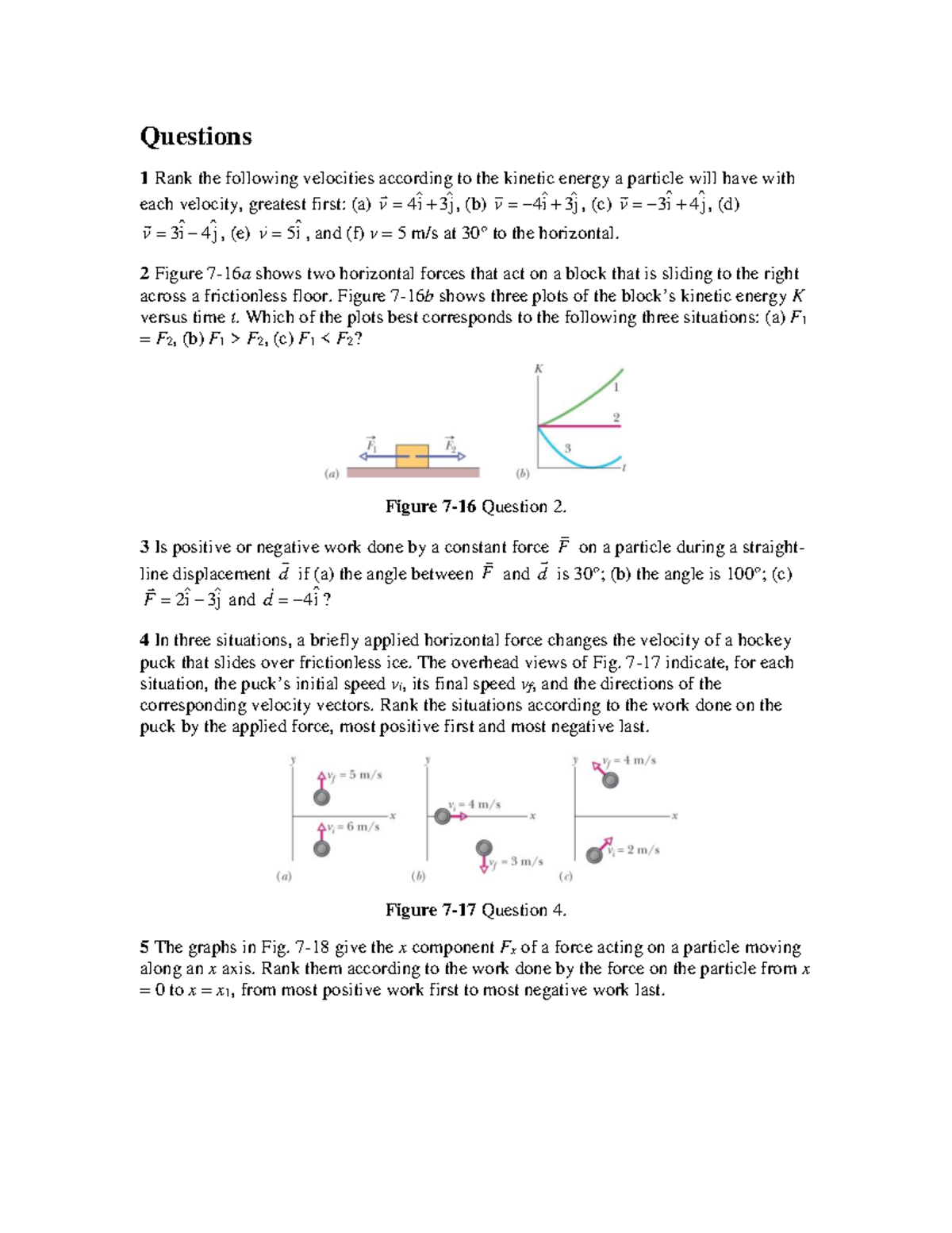 Kinematics and Work: Mechanics Review for PHYS 101 Midterm Exam - Studocu