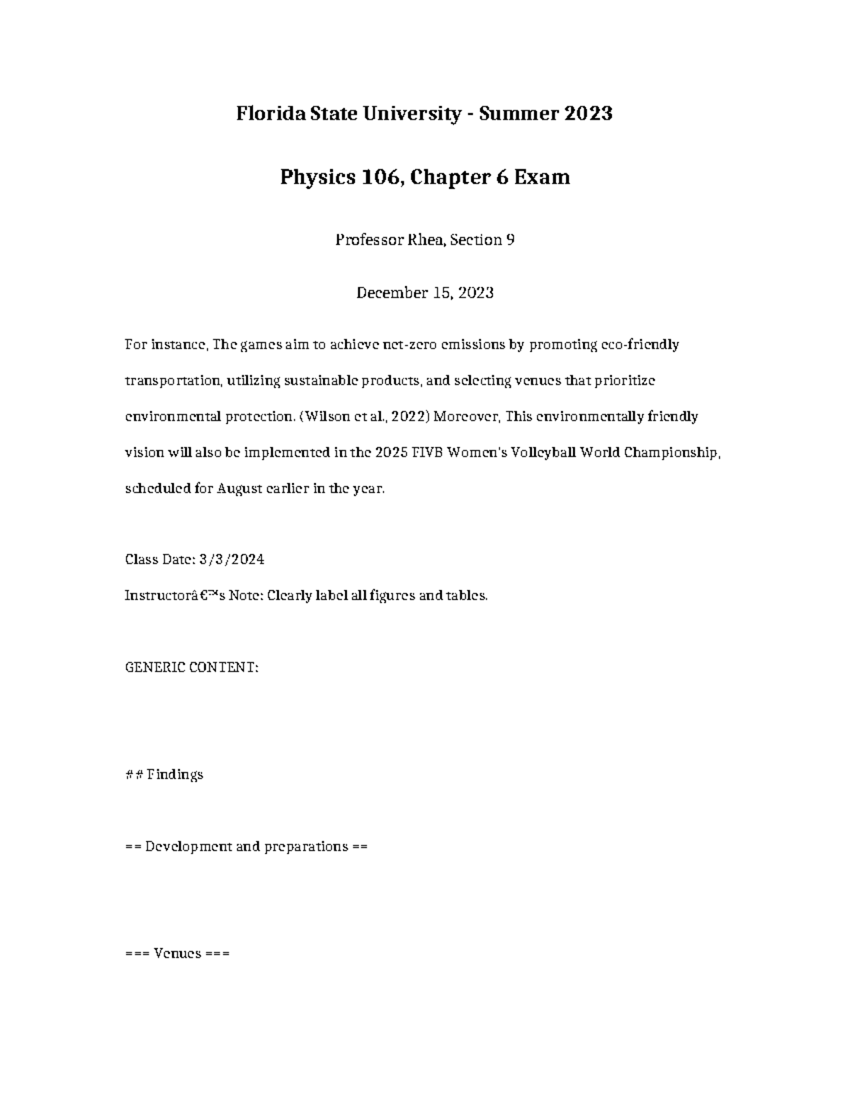Physics 106 Chapter 6 Exam Review Notes - FSU Summer 2023 - Studocu