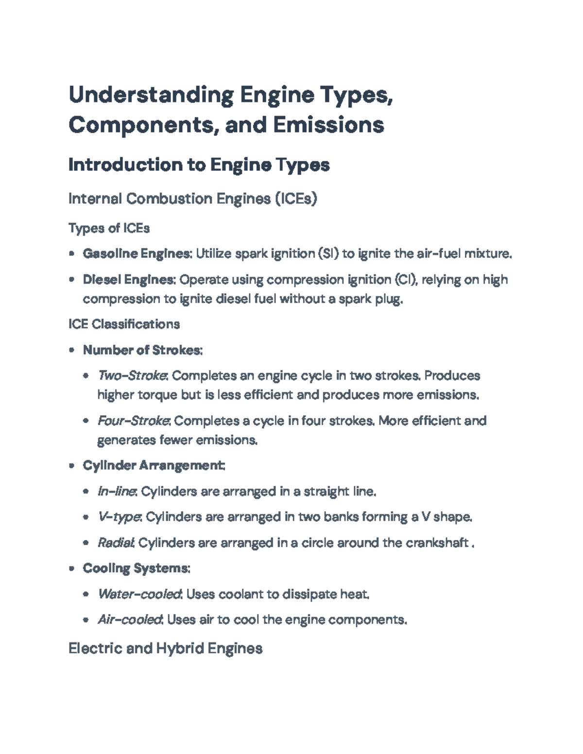 Understanding Engine Types, Components, and Emissions: A Guide ...