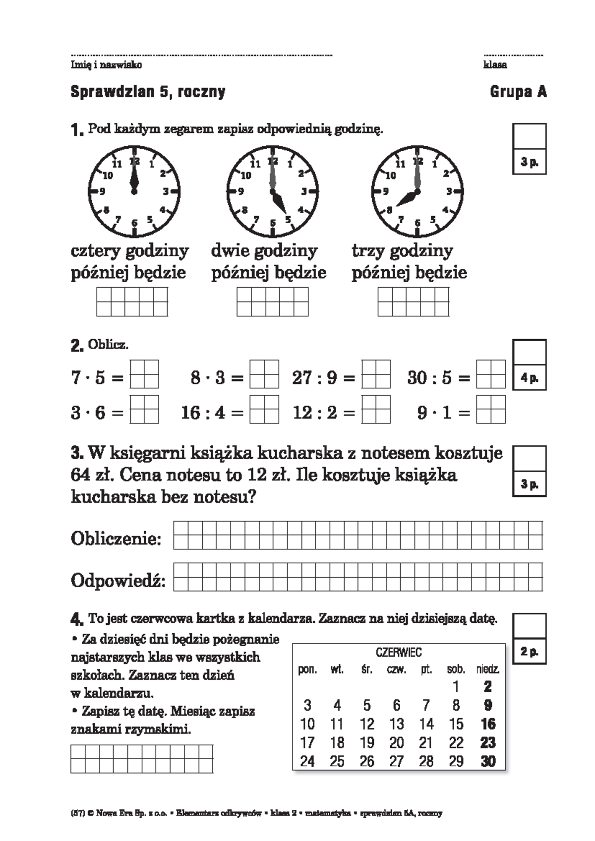 Matematyka - sprawdzian roczny - Studocu