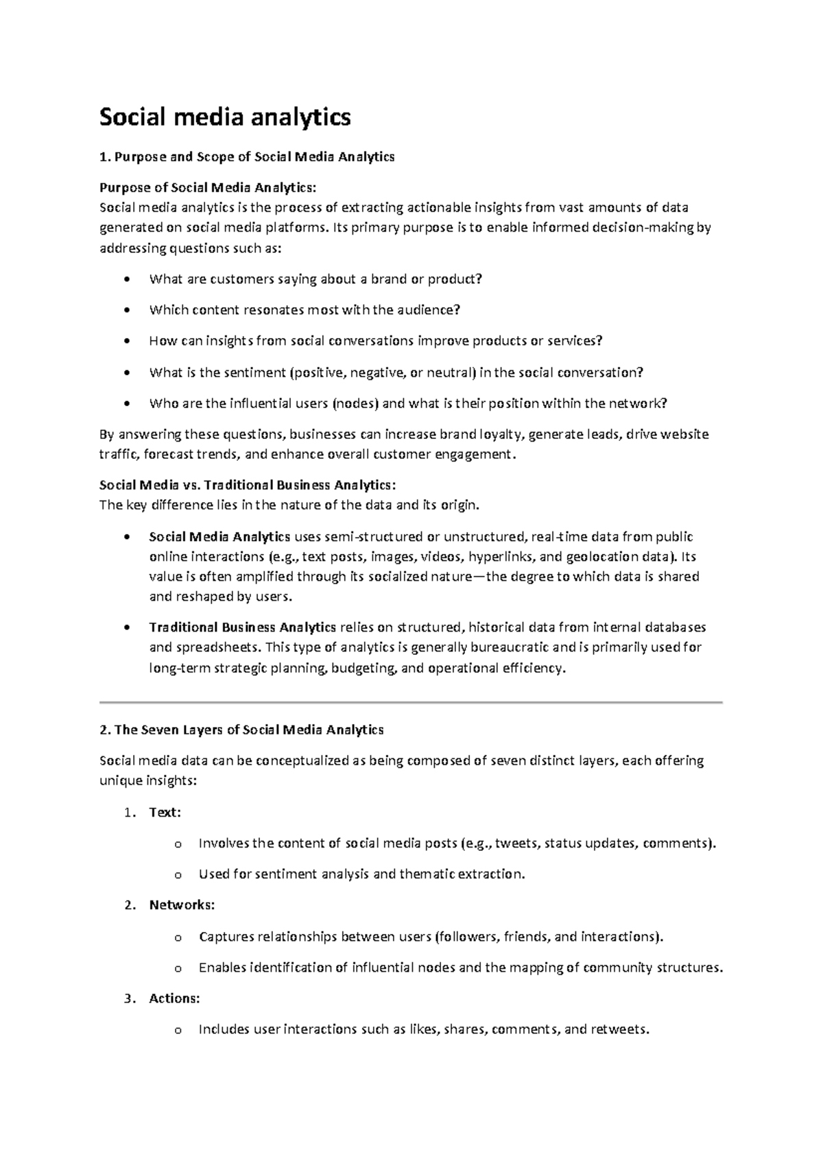 Sma - kmkmk - Social media analytics 1. Purpose and Scope of Social ...