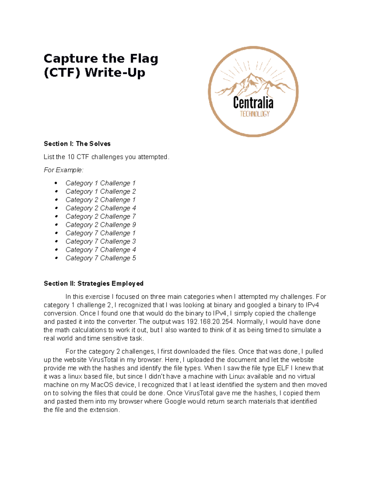 CTF Write-Up: Challenges, Strategies, and Lessons Learned by V ...