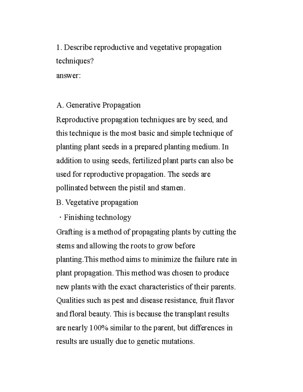 Advanced Techniques in Generative & Vegetative Propagation Methods ...