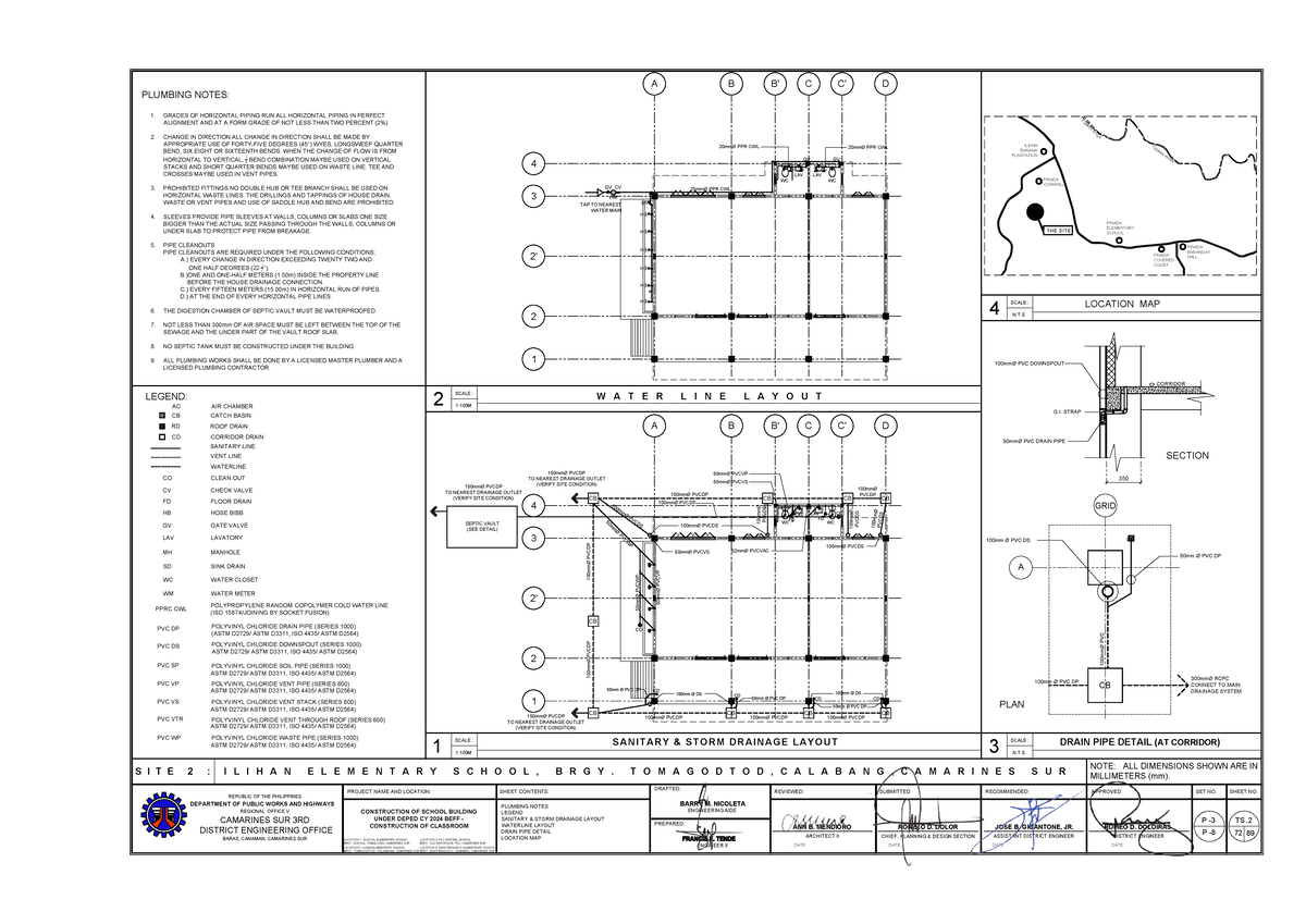 D C B A PLUMBING NOTES: CHANGE IN DIRECTION & INSTALLATION GUIDELINES ...