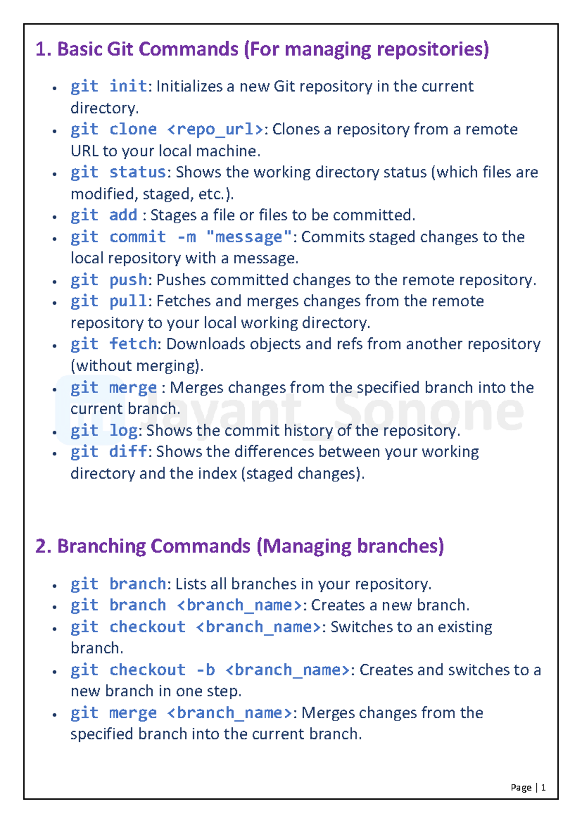 **Git Commands Overview: Essential Knowledge for DevOps CI/CD (CS101 ...