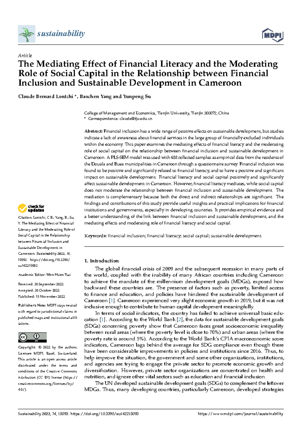 The Mediating Role of Financial Literacy in Financial Inclusion and ...