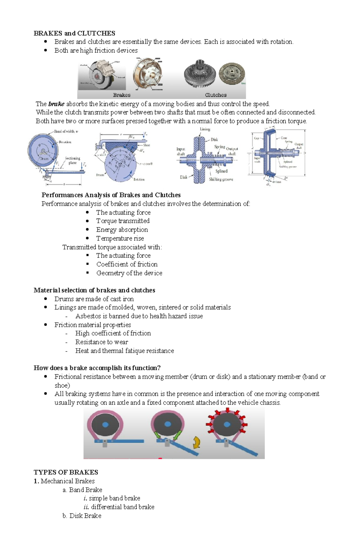 Performance Analysis of Brakes and Clutches: Key Concepts and Types ...