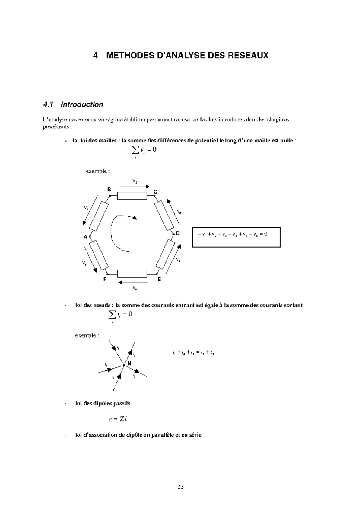 Methodes D’ Analyse DES Reseaux - 4 METHODES D’ANALYSE DES RESEAUX 4 ...