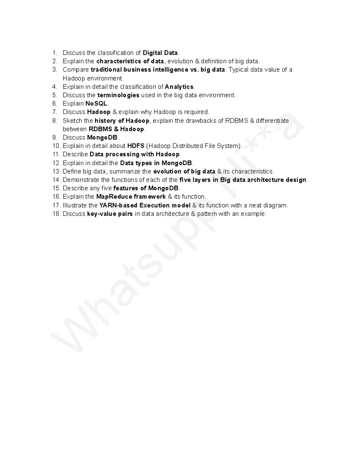 BDA 101 - Comprehensive Notes on Big Data Analytics and Hadoop - Studocu