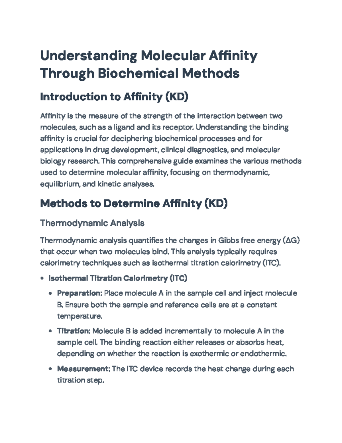 Understanding Molecular Affinity: KD Measurement Methods Overview ...