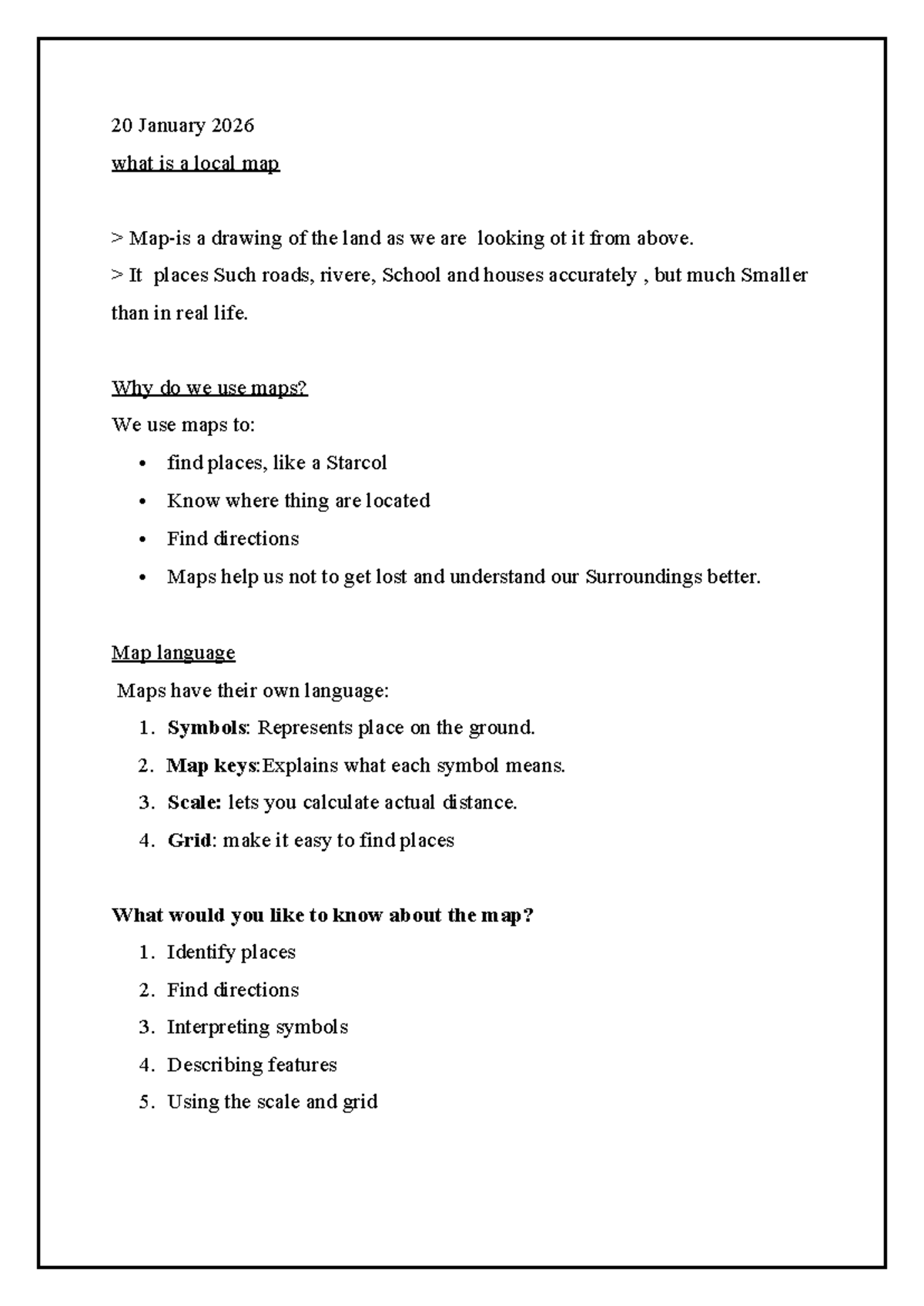Social Science Notes: Understanding Local Maps and Their Importance ...