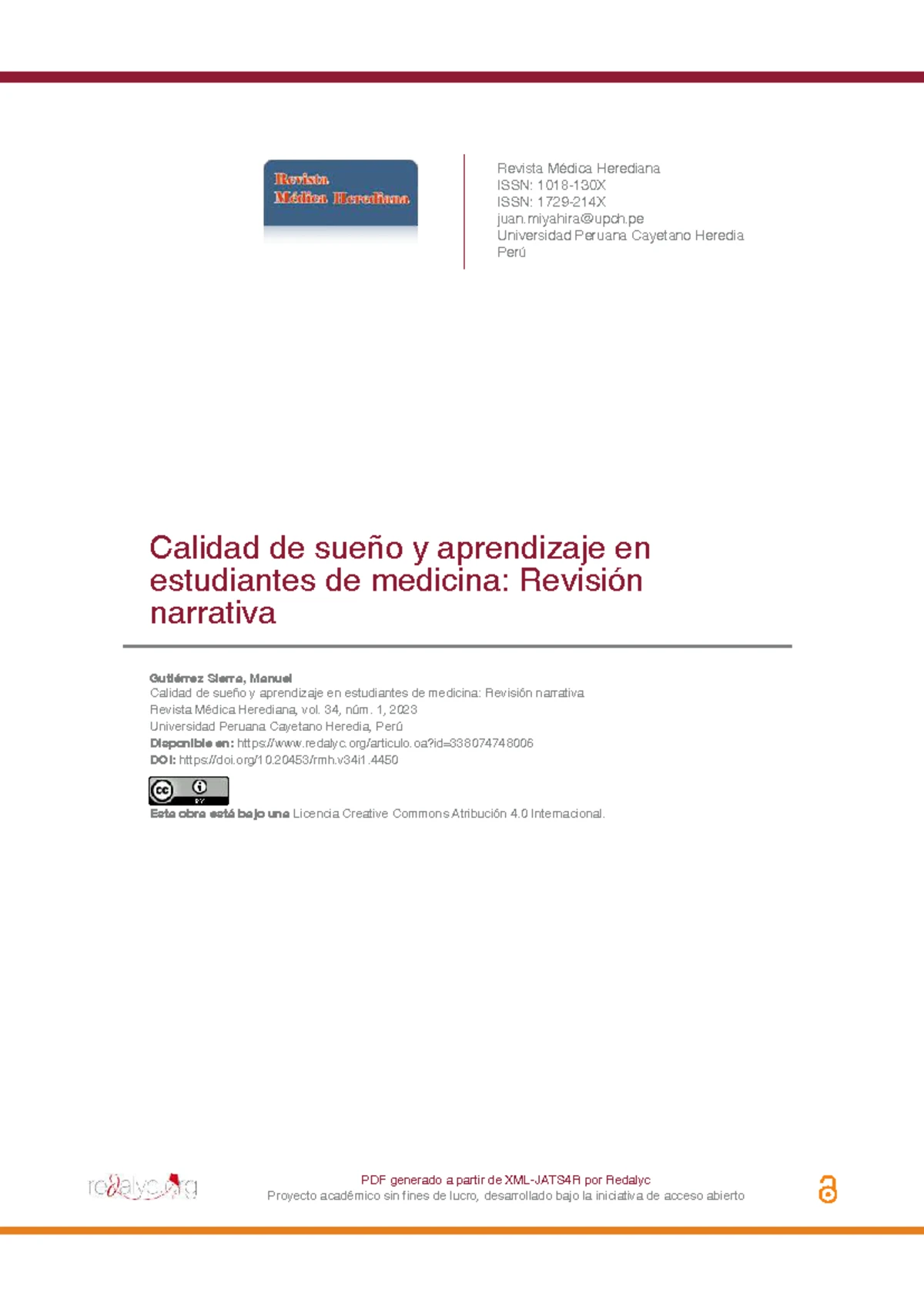 Calidad del Sueño en Estudiantes de Medicina - Universidad del Pacífico ...