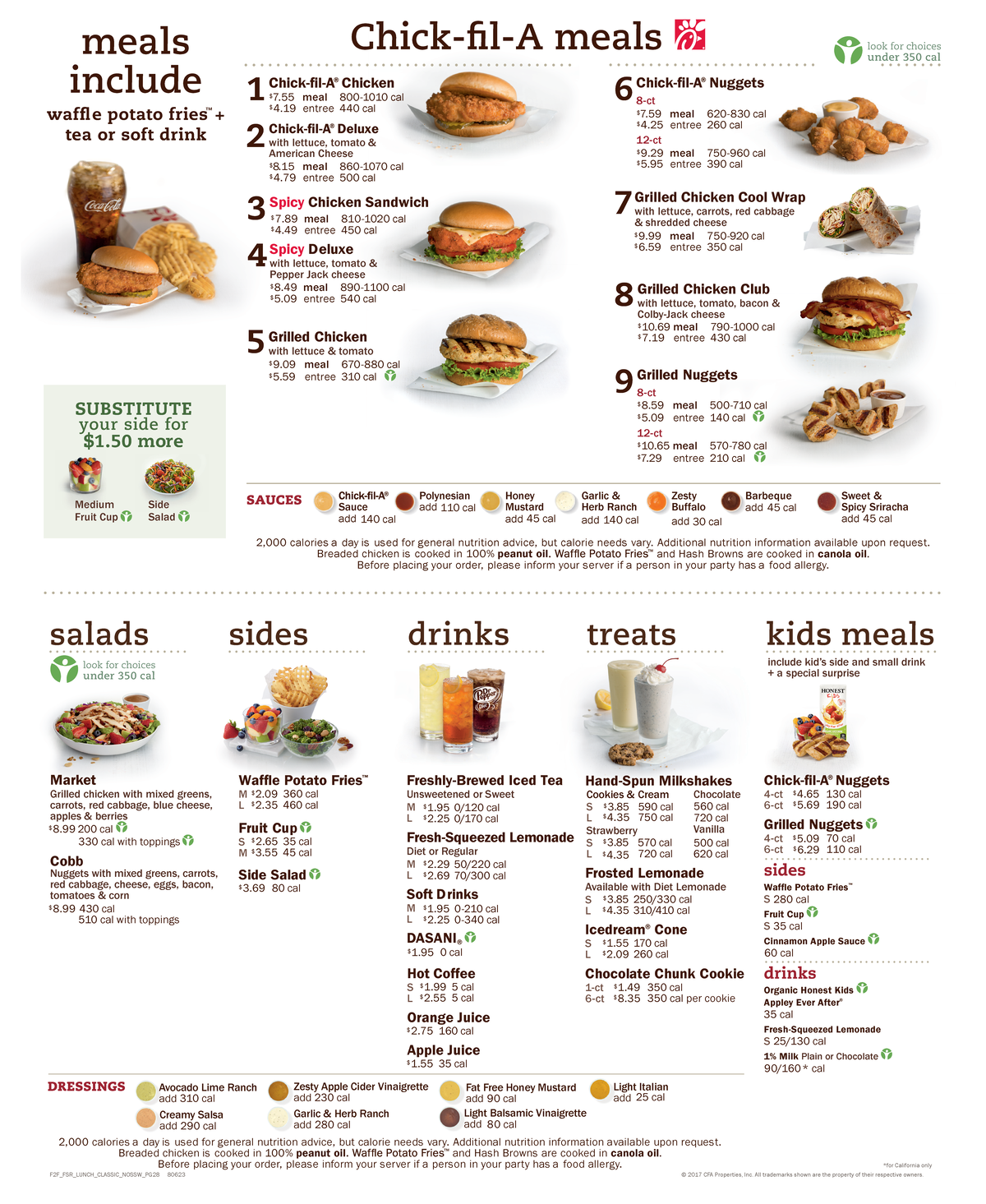 Chick-fil-A Menu Overview PDF 2 - Nutrition & Meals Details - Studocu