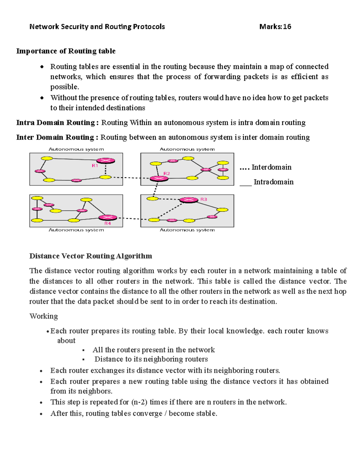 CNM Chapter 5 - Routing Tables and Algorithms Overview - CNM3 - Studocu