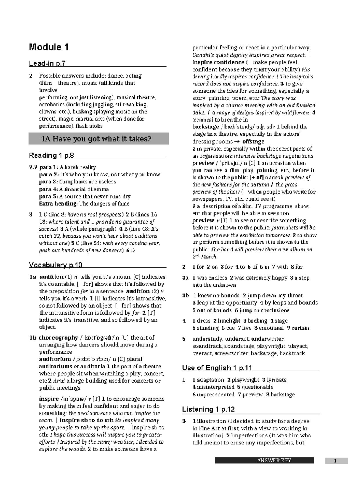 Module 1: Expert Proficiency Answers and Review - Studeersnel