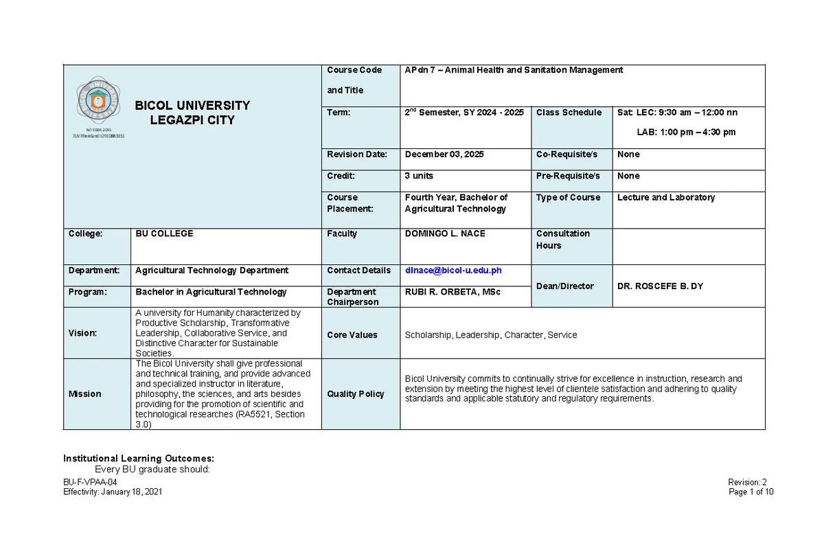 TLE10 ACP-NC-II G10 Q1 Mod3 Inventory & Facility Inspection Standards ...