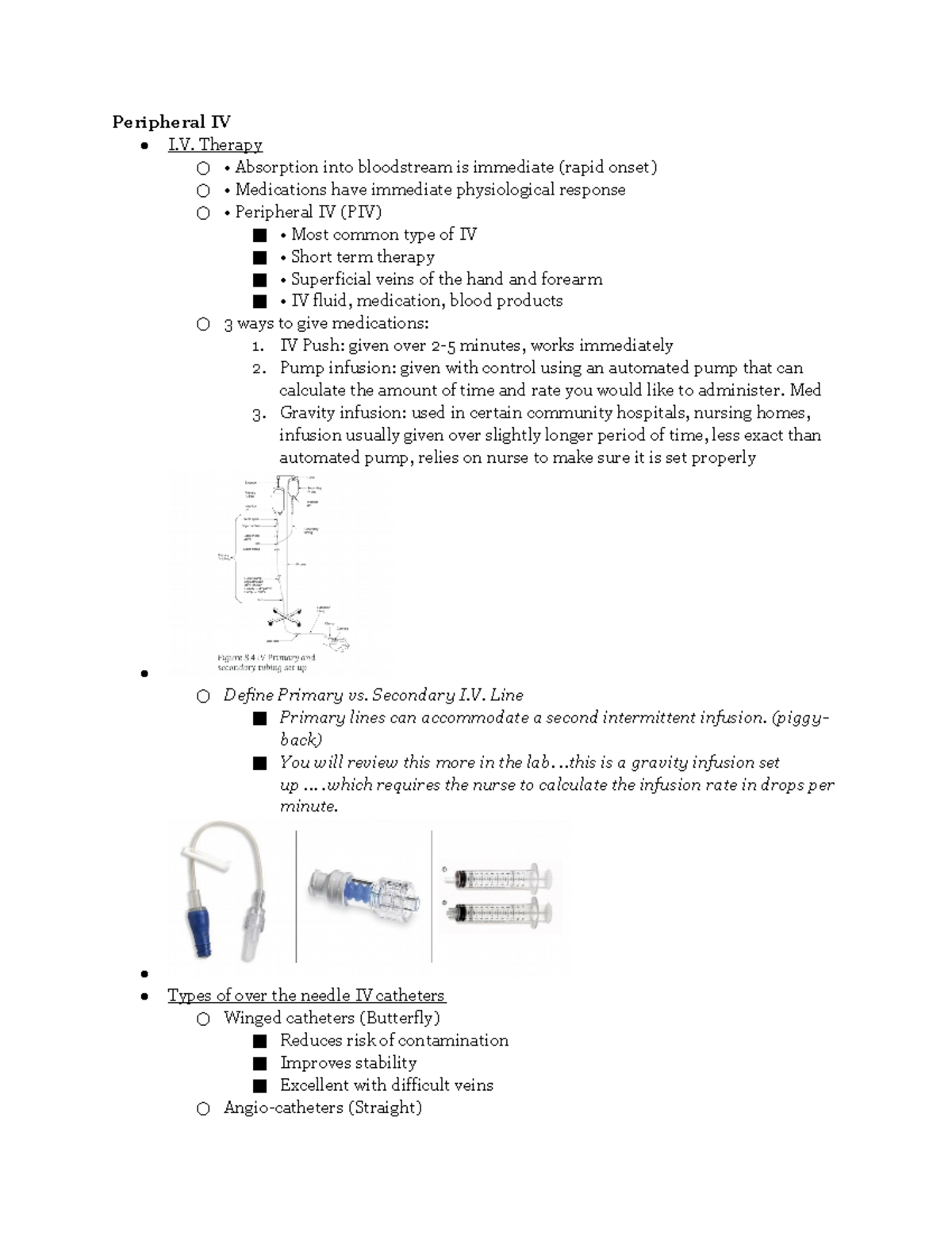 Peripheral IV Therapy Overview and Techniques for Nursing Students ...