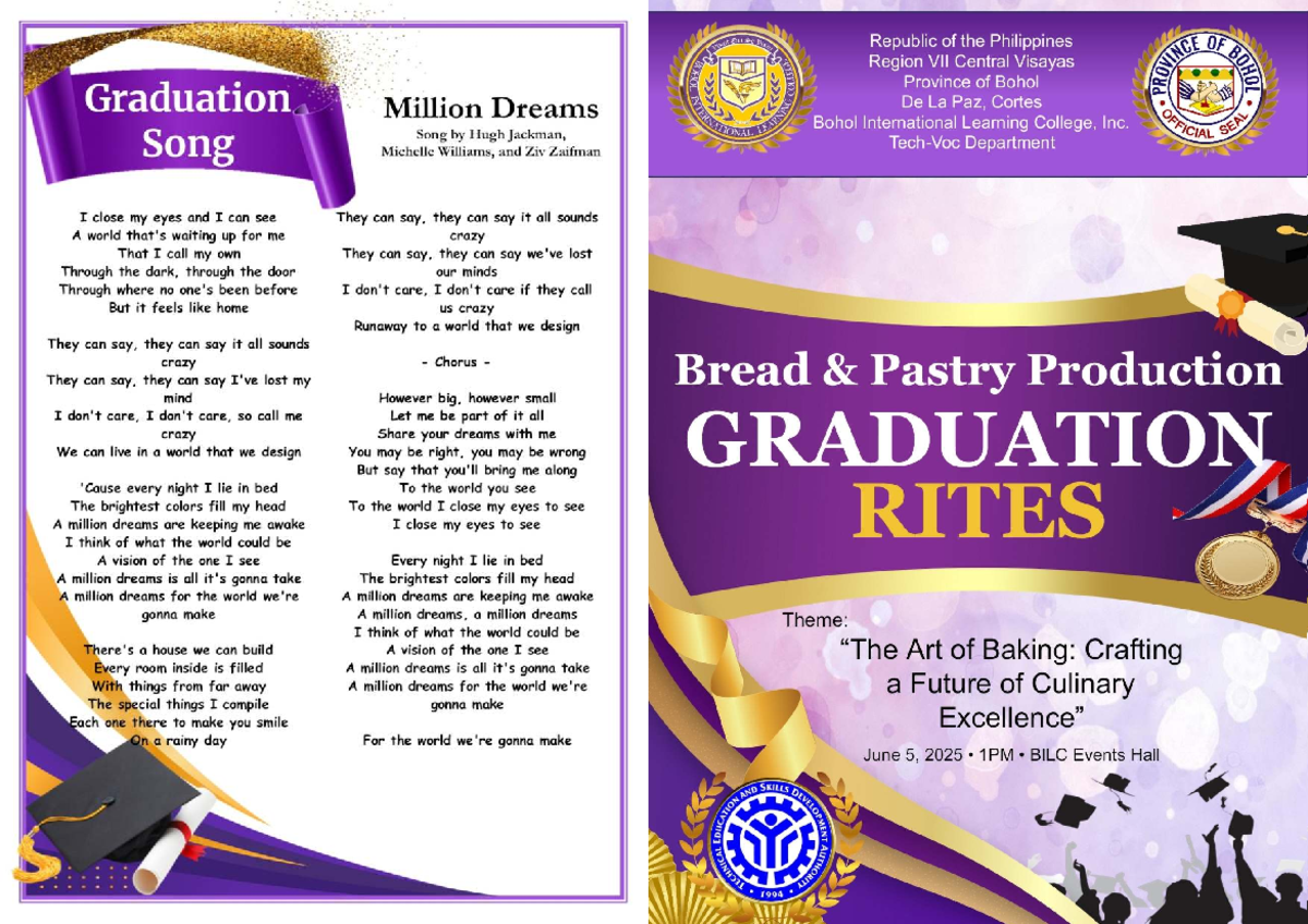 Graduation Ceremony Program for BPP NC II - June 5, 2025 - Studocu