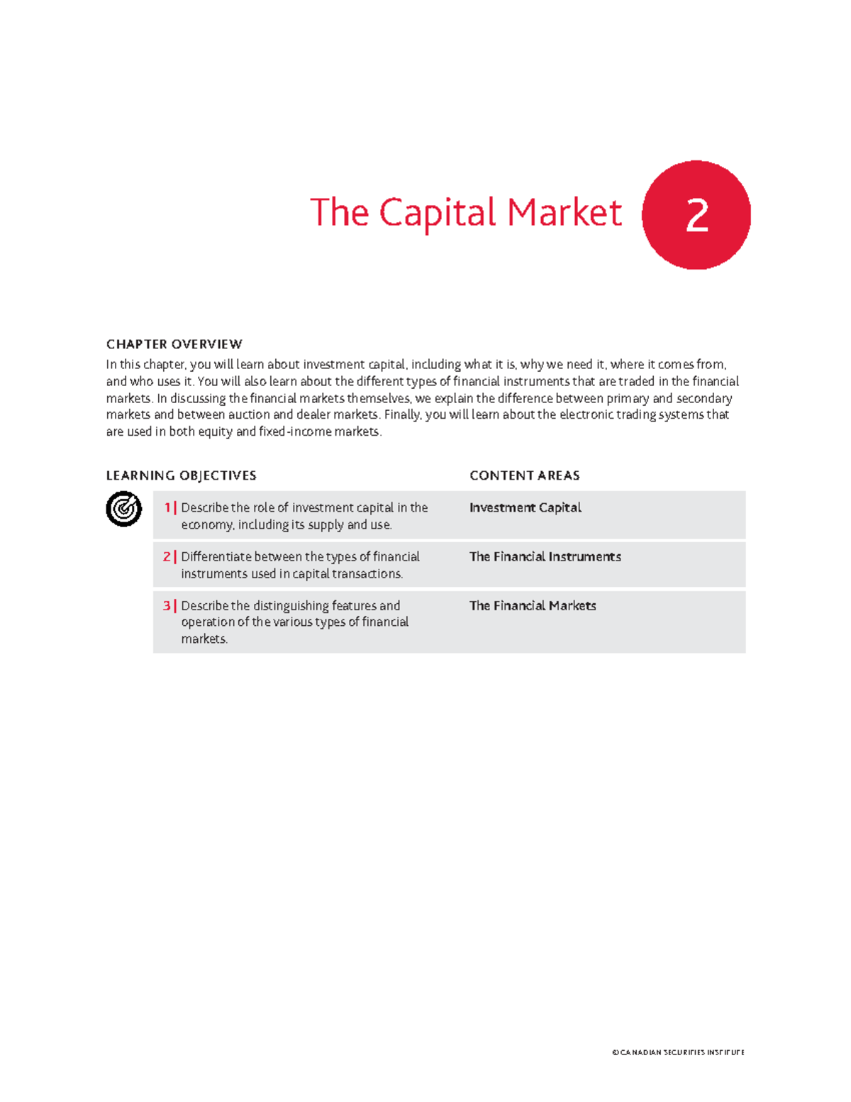 Chapter 2: The Capital Market Overview - CSC 2022 Online Textbook - Studocu