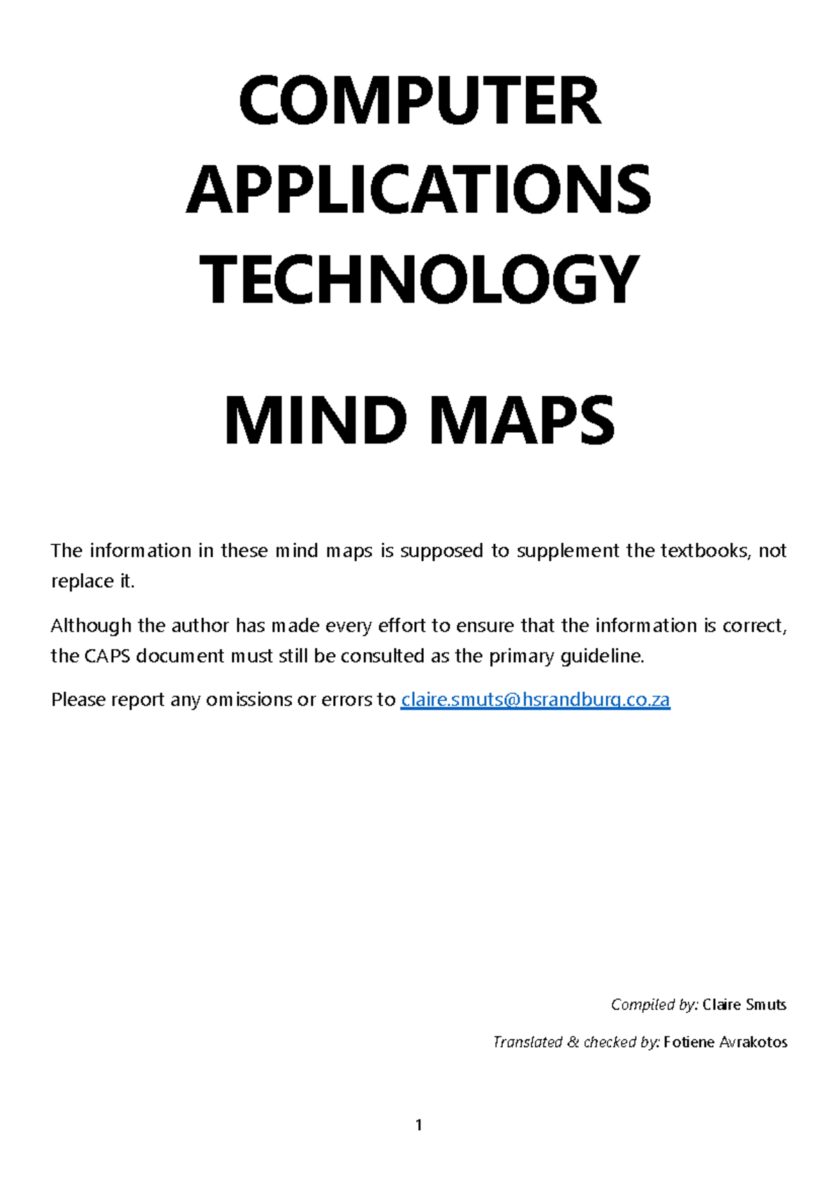 Theory-summary-Final Mindmaps - COMPUTER APPLICATIONS TECHNOLOGY MIND ...