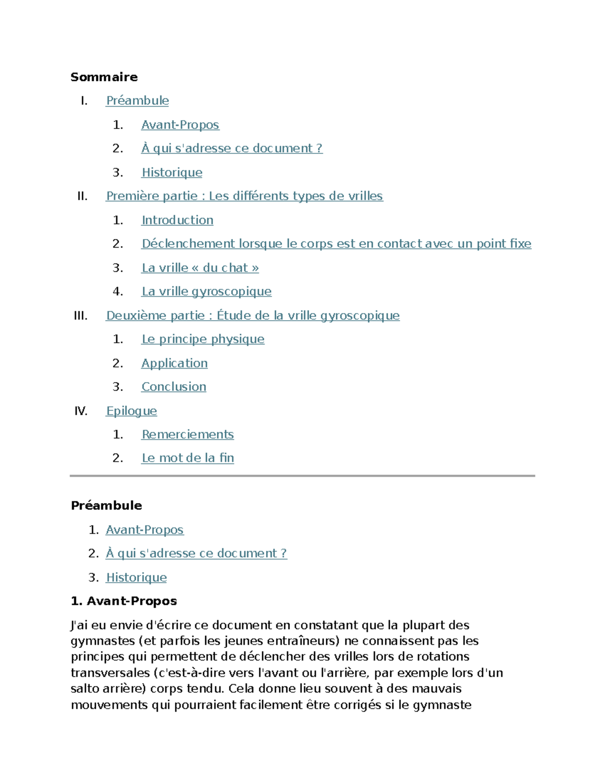 Comment Déclencher des Vrilles en Gymnastique - Étude et Techniques ...