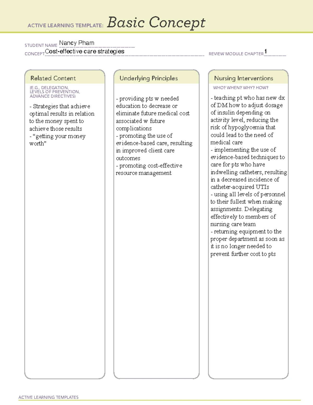 ATI Basic Concept Active Learning Template Notes - Studocu