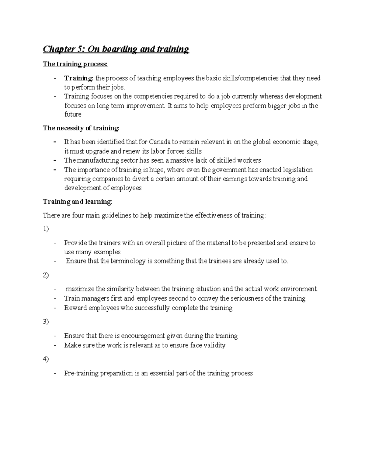 MOS 101 Lecture Notes: Onboarding and Training Strategies - Studocu