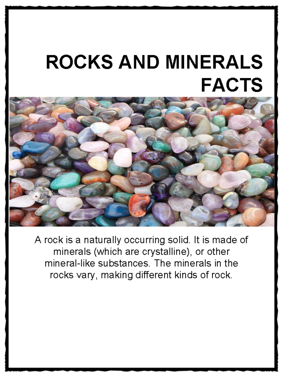 Rocks and Minerals Facts: A Comprehensive Study Guide (MIN 101) - Studocu