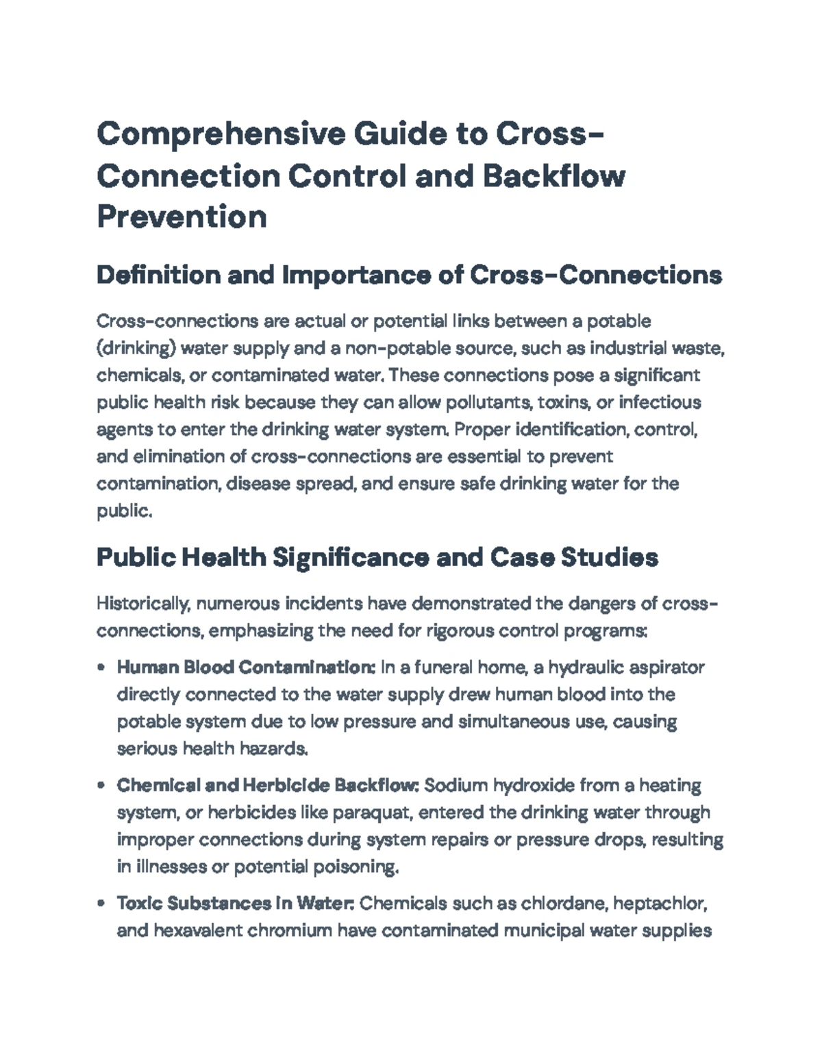 Cross-Connection Control Manual (4606M): Essential Guidelines ...