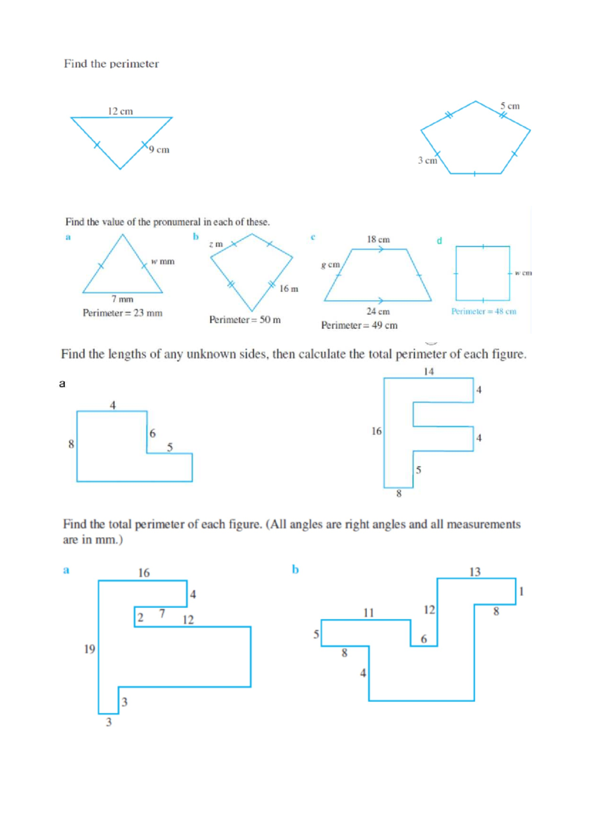 8.02 Math Practice Questions: Perimeter Calculations and Solutions ...