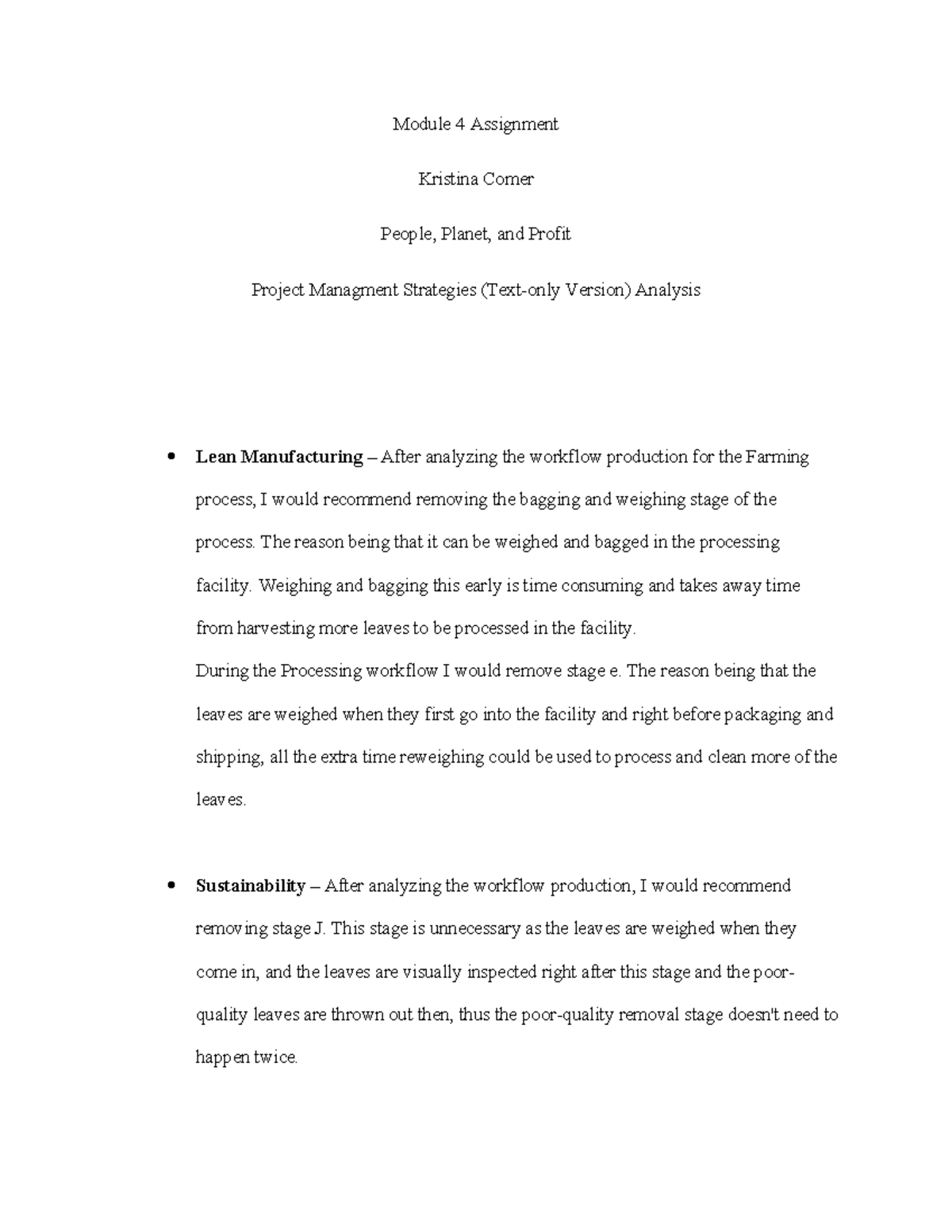 Module 4 Assignment: Project Management Strategies Analysis - Studocu