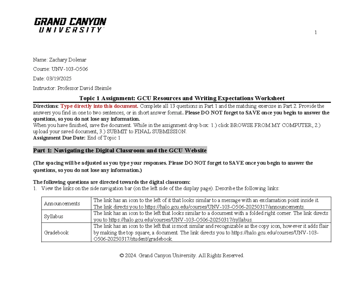UNV 103 T2 Library Research Assignment Guidelines and Steps - Studocu