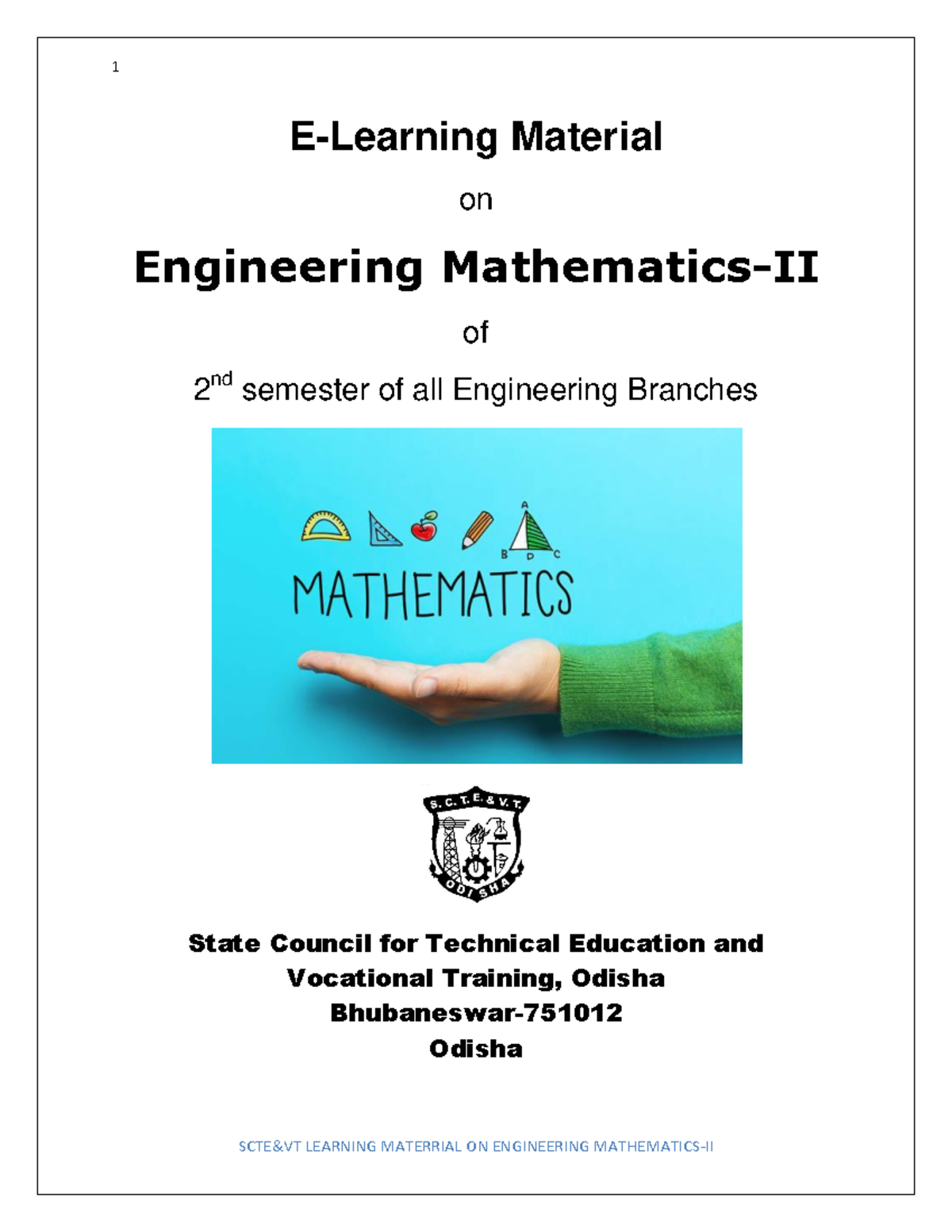 Eng Math II 2nd sem LM - Dhhd - E-Learning Material on Engineering ...