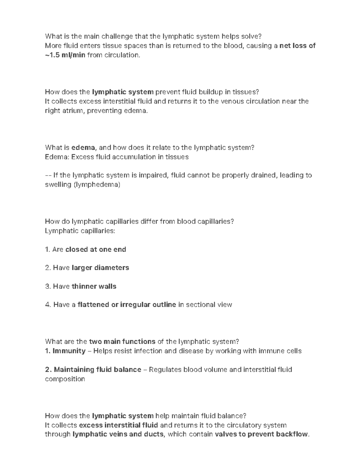 Lymphatic System Overview: Functions, Challenges, and Immunity (BIO 101 ...