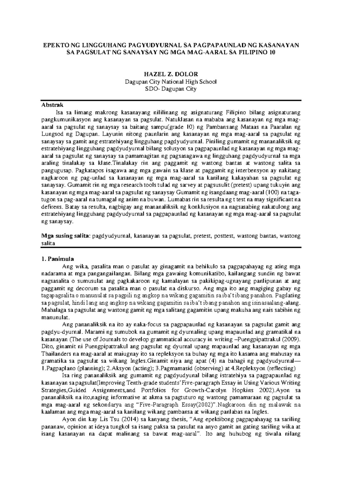 MGA Elemento NG DULA - none - MGA ELEMENTO NG DULA Iskrip o Banghay ...