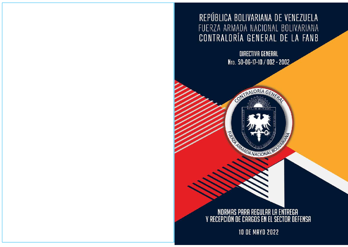 Normativas para la Entrega y Recepción de Cargos en el Sector Defensa FANB - - Document Preview