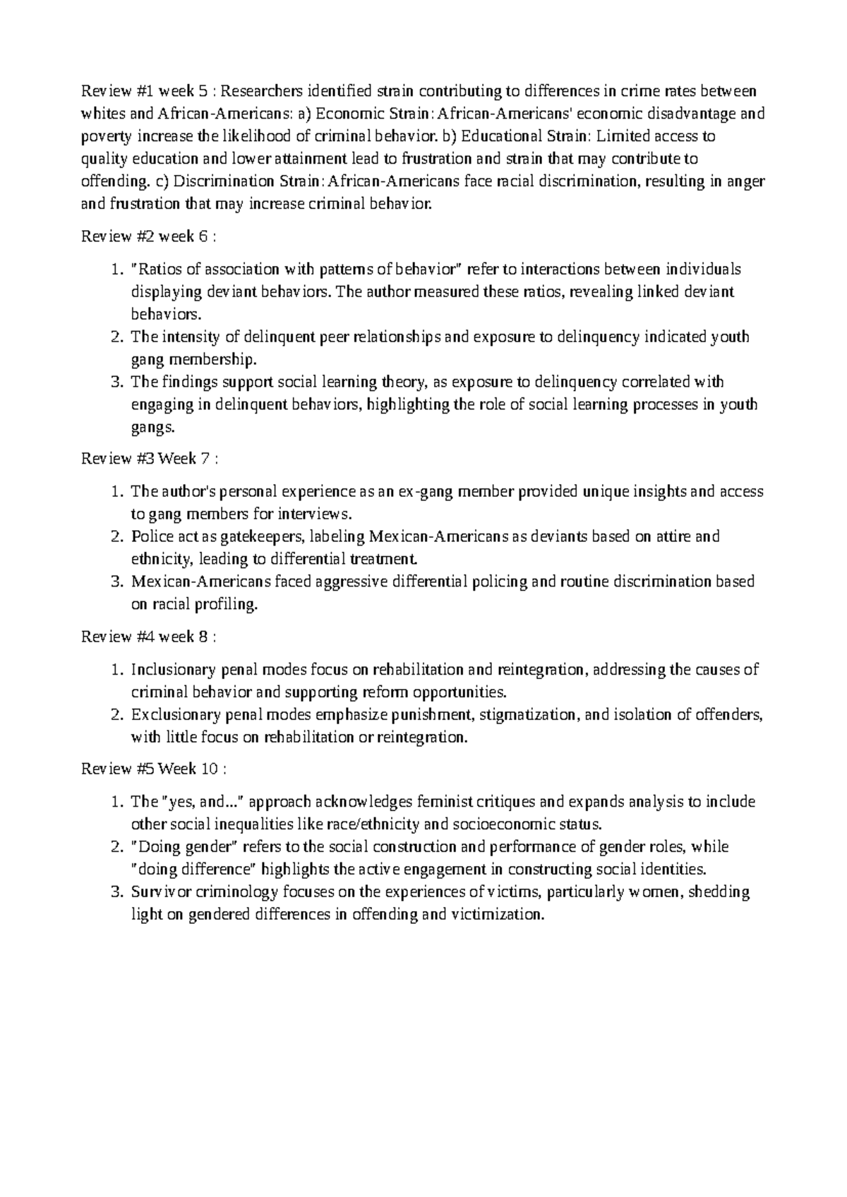 assesment 2 readingssummaries - Review #1 week 5 : Researchers ...