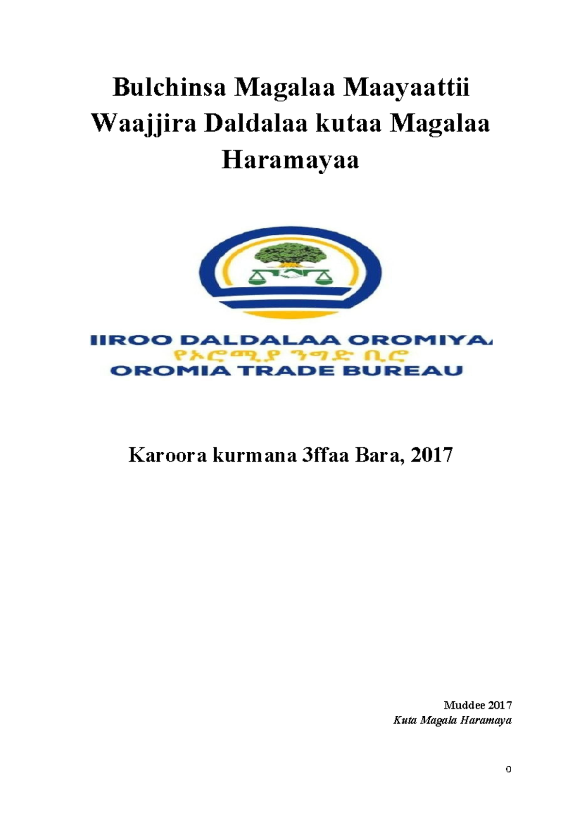 karoora-kurm-3ffaa-bara-2017-bulchinsa-magalaa-maayaattii-studocu