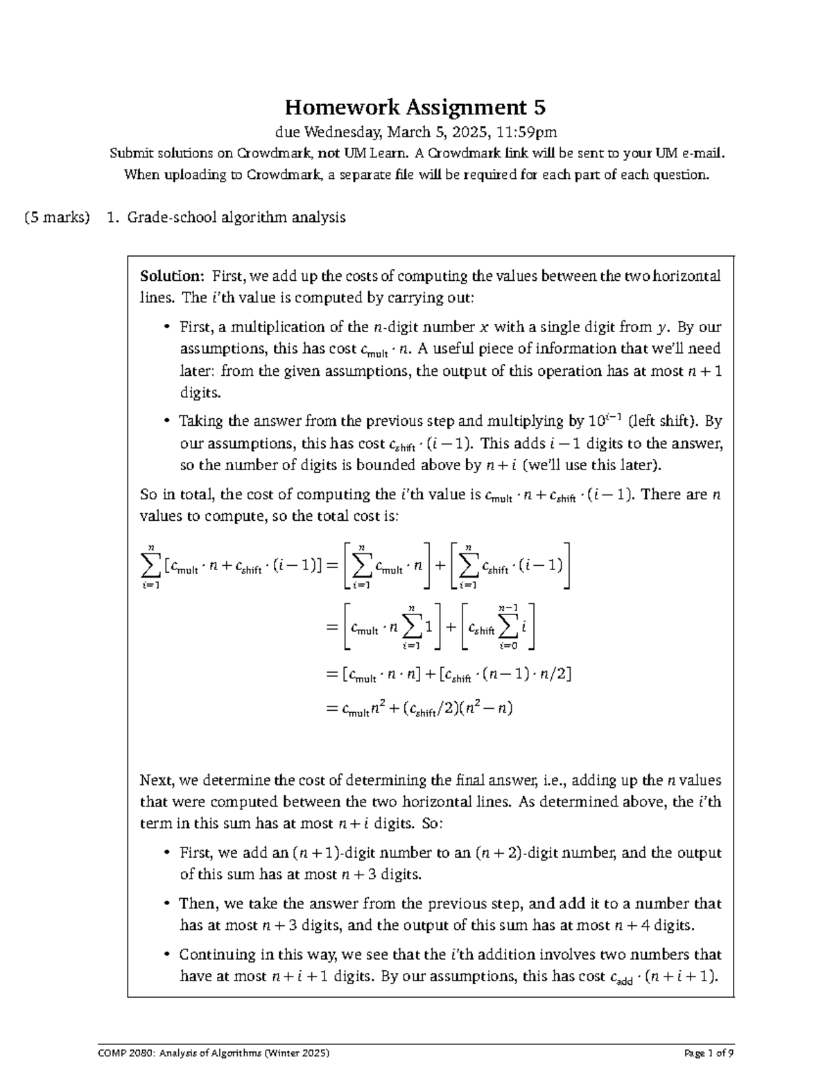COMP 2080: Homework Assignment 5 Solutions (Winter 2025) - Studocu