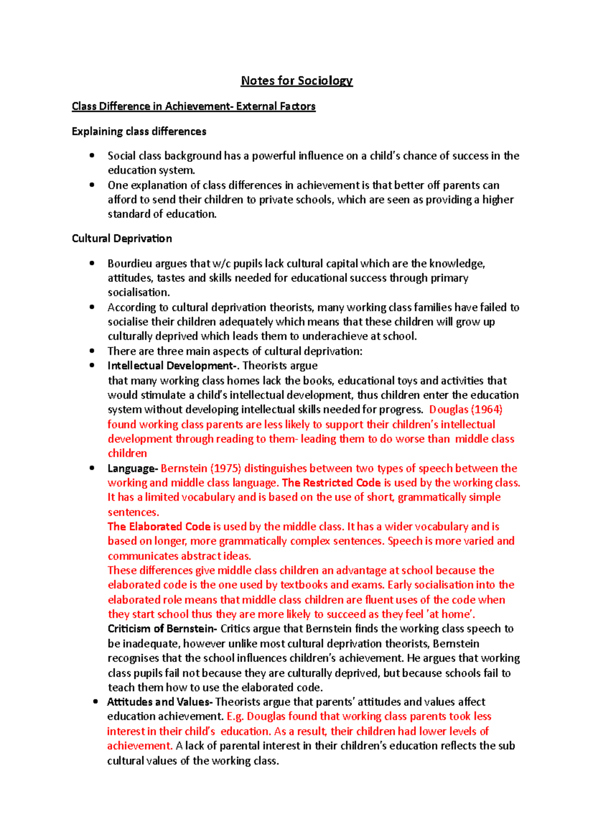 Sociology 101: Class Differences in Achievement - Internal & External ...