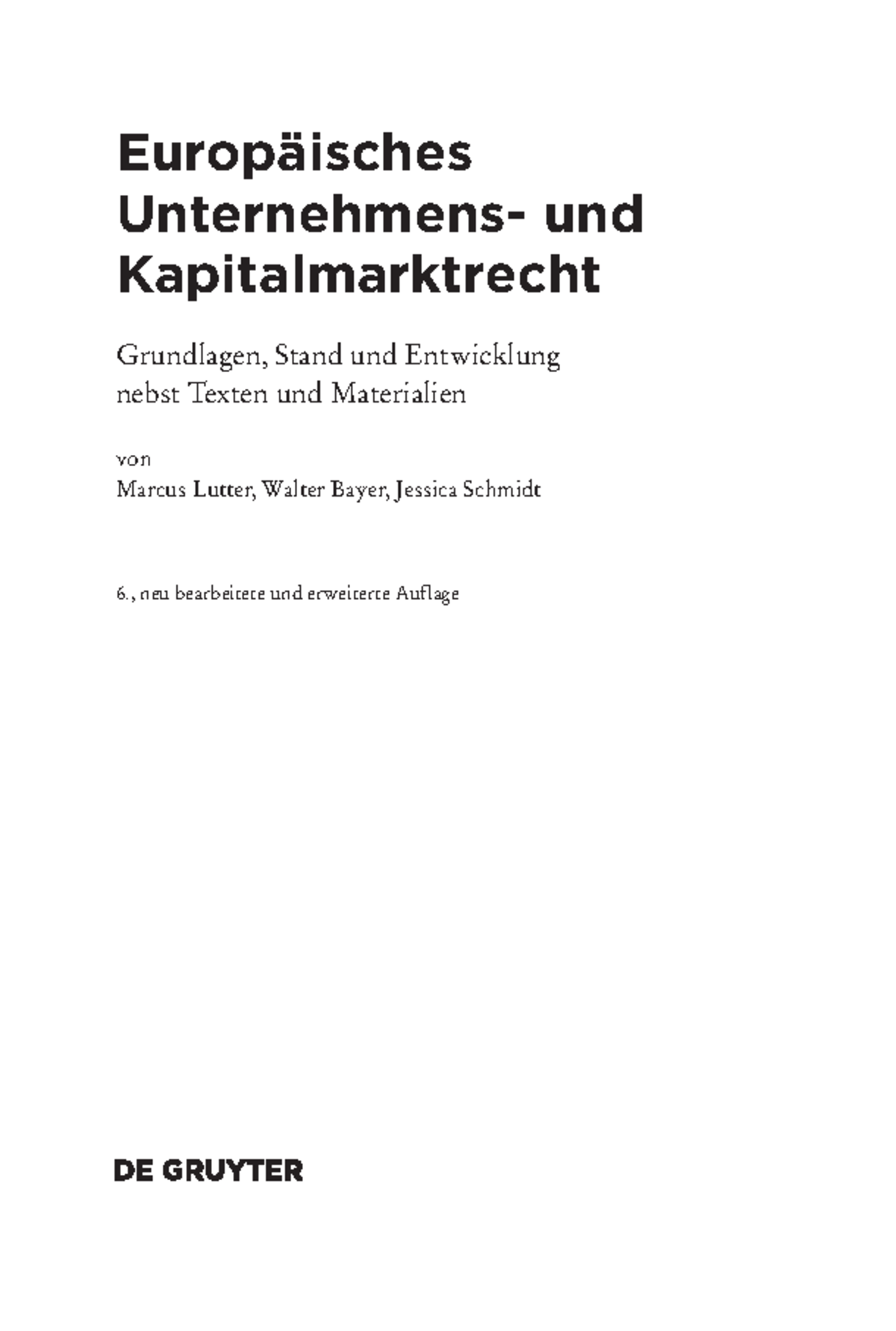 Europäisches Insolvenzrecht - Grundlagen, Stand und Entwicklung - Studocu