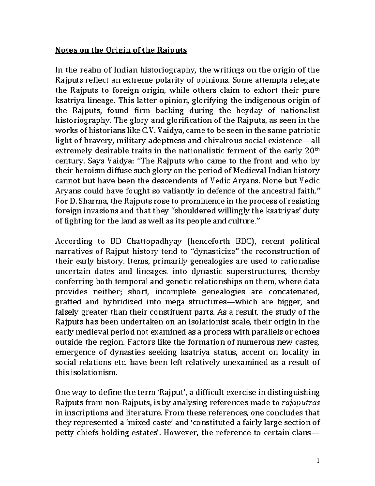 Origin of the Rajputs - Some attempts relegate the Rajputs to foreign ...