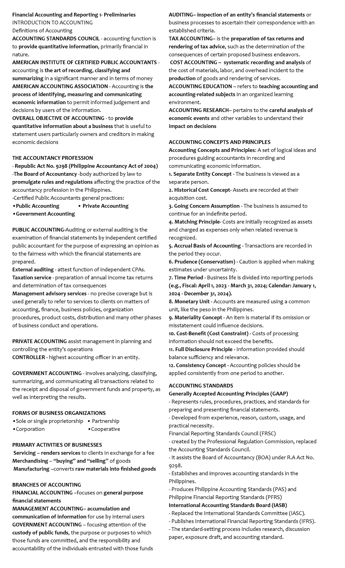 FAR 1 - Preparation of prelims - Financial Accounting and Reporting 1 ...
