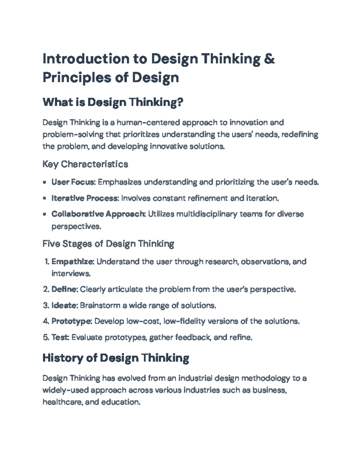 Design Thinking: Principles and Applications in Modern Design ...
