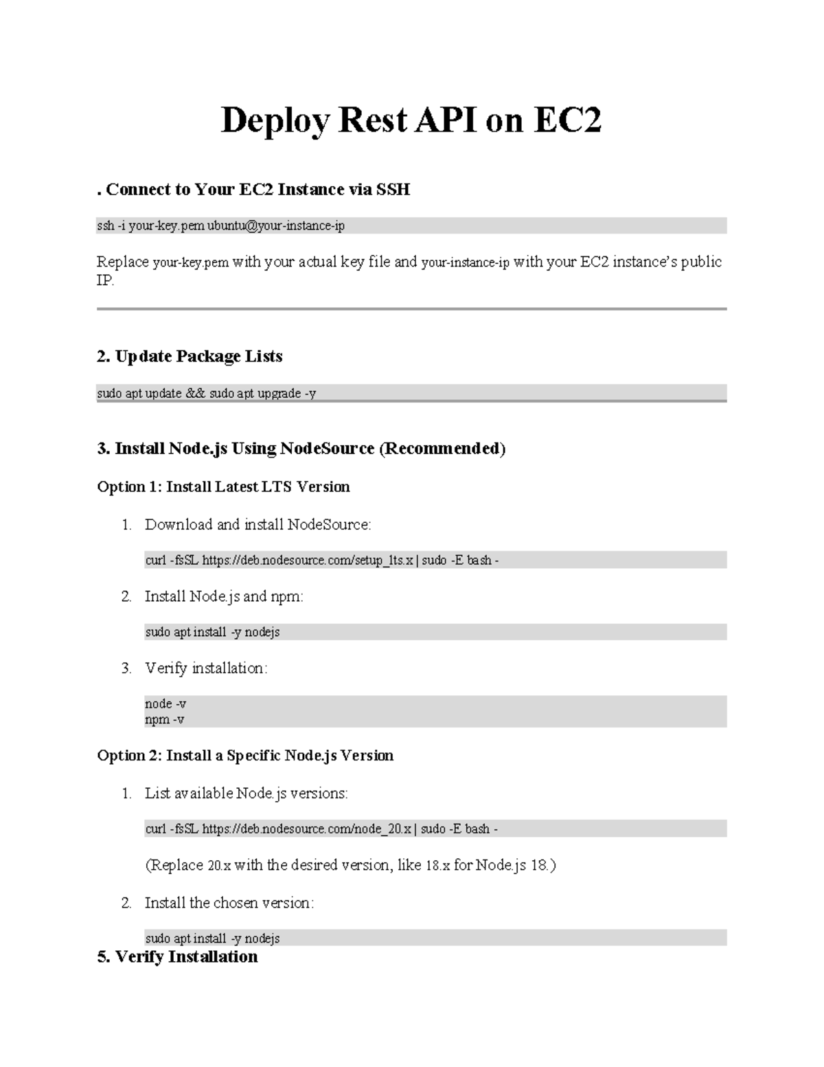 Node App Deployment on AWS EC2: Step-by-Step Guide - Studocu