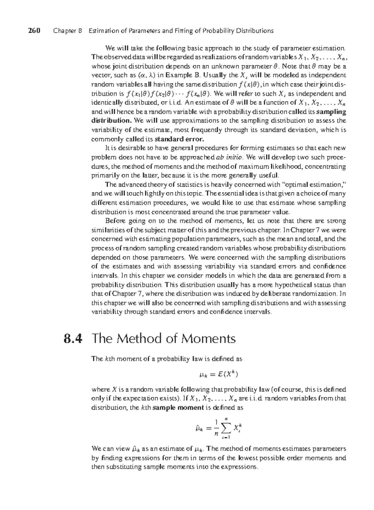 260 Chapter 8: Parameter Estimation & Probability Distribution Fitting ...