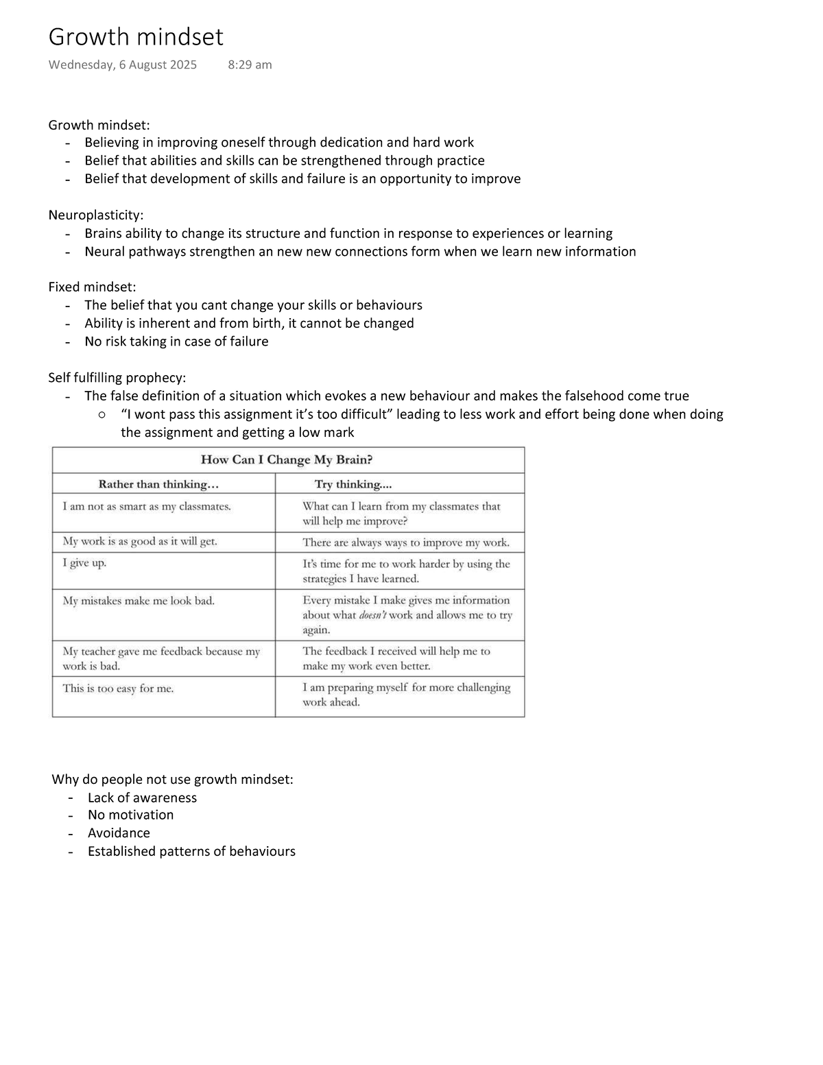 Growth Mindset - Lecture Notes Module 3 - Studocu