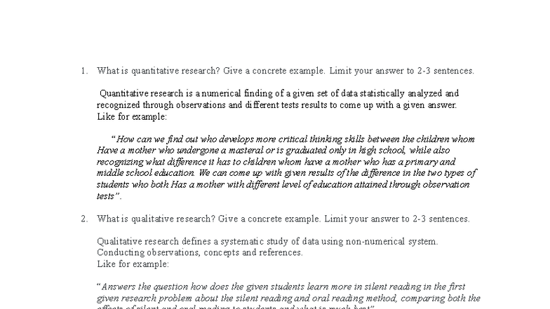 Quantitative vs Qualitative Research: Key Differences Explained - Studocu