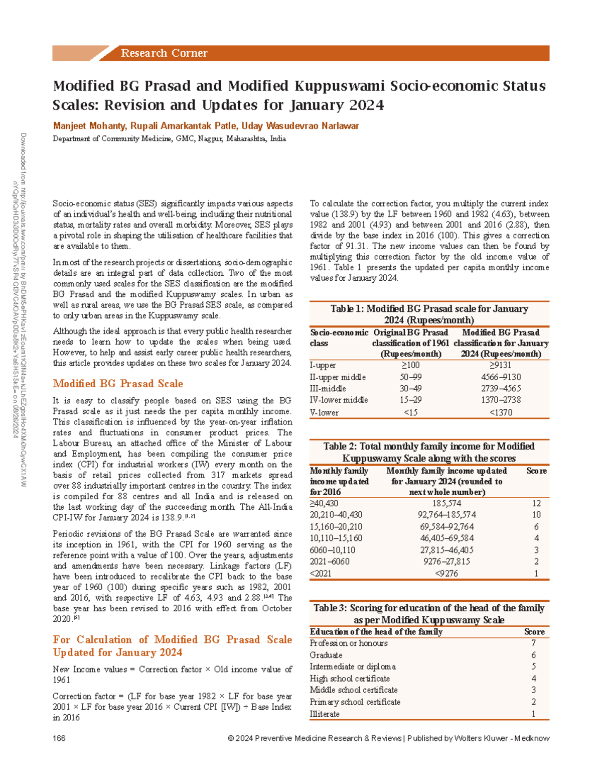 Revisions and Updates on Modified BG Prasad & Kuppuswamy Scales - Jan ...